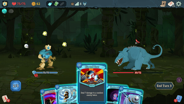 Slay the Spire 2 gameplay screenshot from Steam showing a card combat encounter