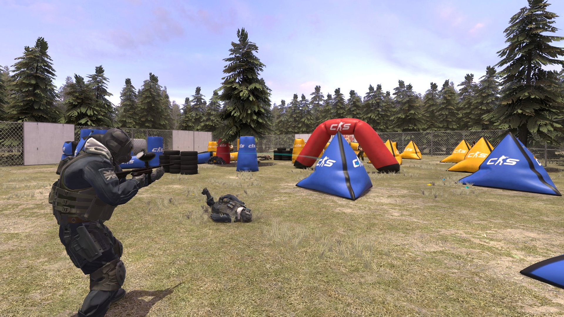 Counter-Strike 2 official image showing friends joining custom games from the Steam friends list.