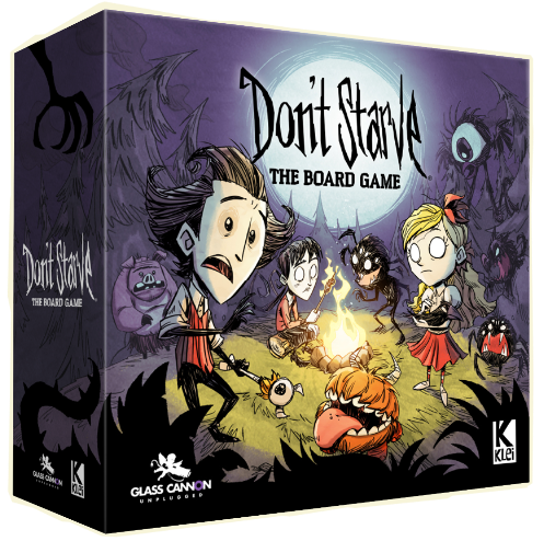 Official product-box image for Don't Starve: The Board Game from Glass Cannon Unplugged used as a supporting visual in GameGuideDog coverage.