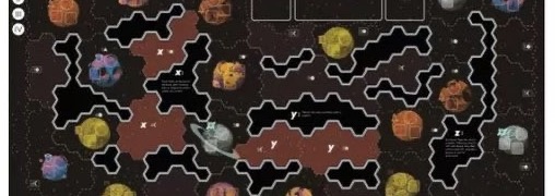 Official Arcs board art from Leder Games used inline for GameGuideDog coverage of the Beyond the Reach Kickstarter.