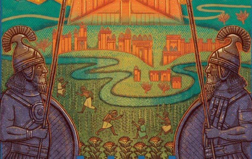 Cropped Tigris & Euphrates campaign art showing Mesopotamian guards and river-country detail from the new visual treatment.