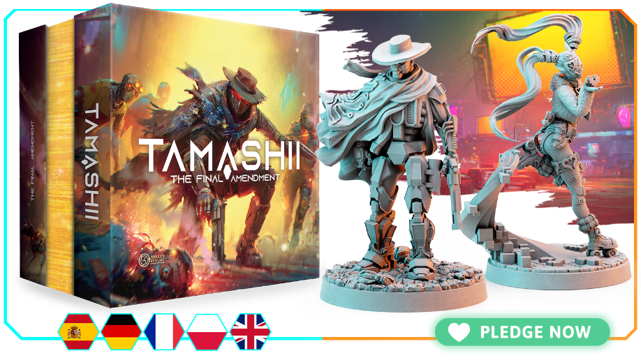 Official Tamashii: The Final Amendment campaign visual from Gamefound used inline in GameGuideDog coverage.