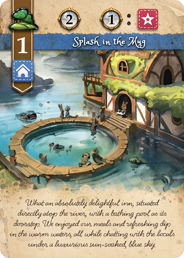 Official Everdell Journeys card art showing a woodland character in the game’s illustrated style.