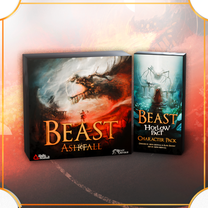 Official Beast: Ashfall reward image from the Gamefound campaign used as a supporting buyer-facing visual in GameGuideDog coverage.