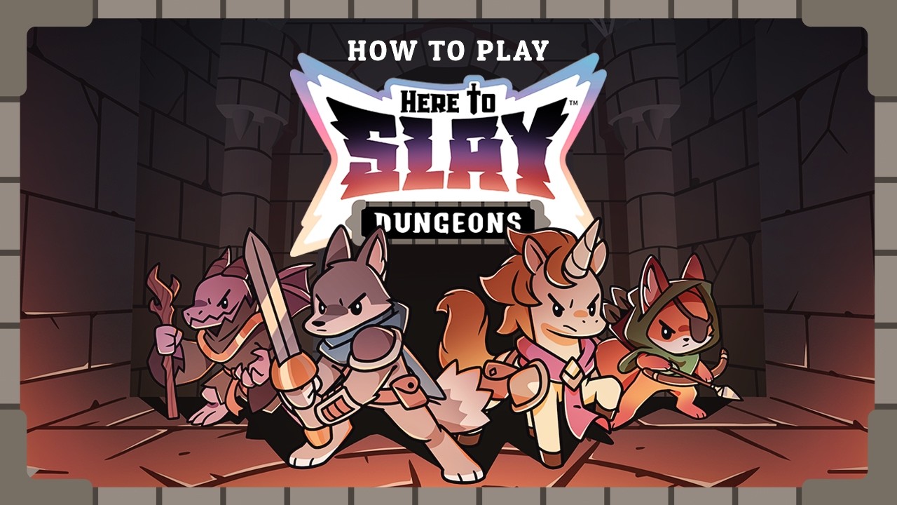 Official Here to Slay DUNGEONS trailer thumbnail from the project’s YouTube video used as a supporting visual in GameGuideDog coverage.