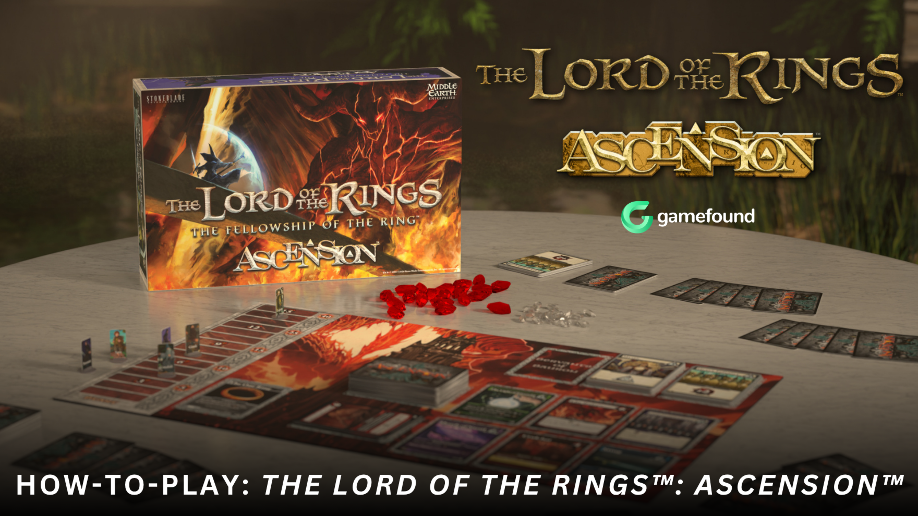 Official Gamefound gallery image for The Lord of the Rings: Ascension showing the how-to-play video key art.