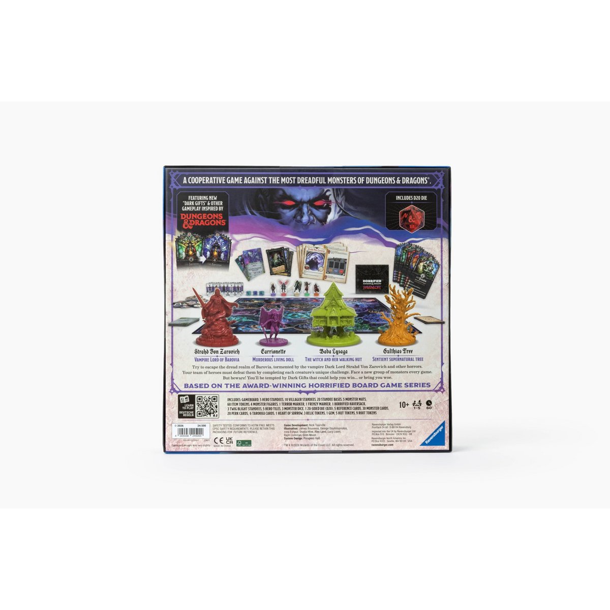 Target product image showing the Horrified Dungeons & Dragons Ravenloft box and rear packaging details.