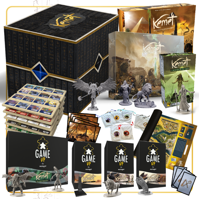 Official Gamefound image for the Kemet: The Gates of Thonis All-In Bundle from Kolossal Games.