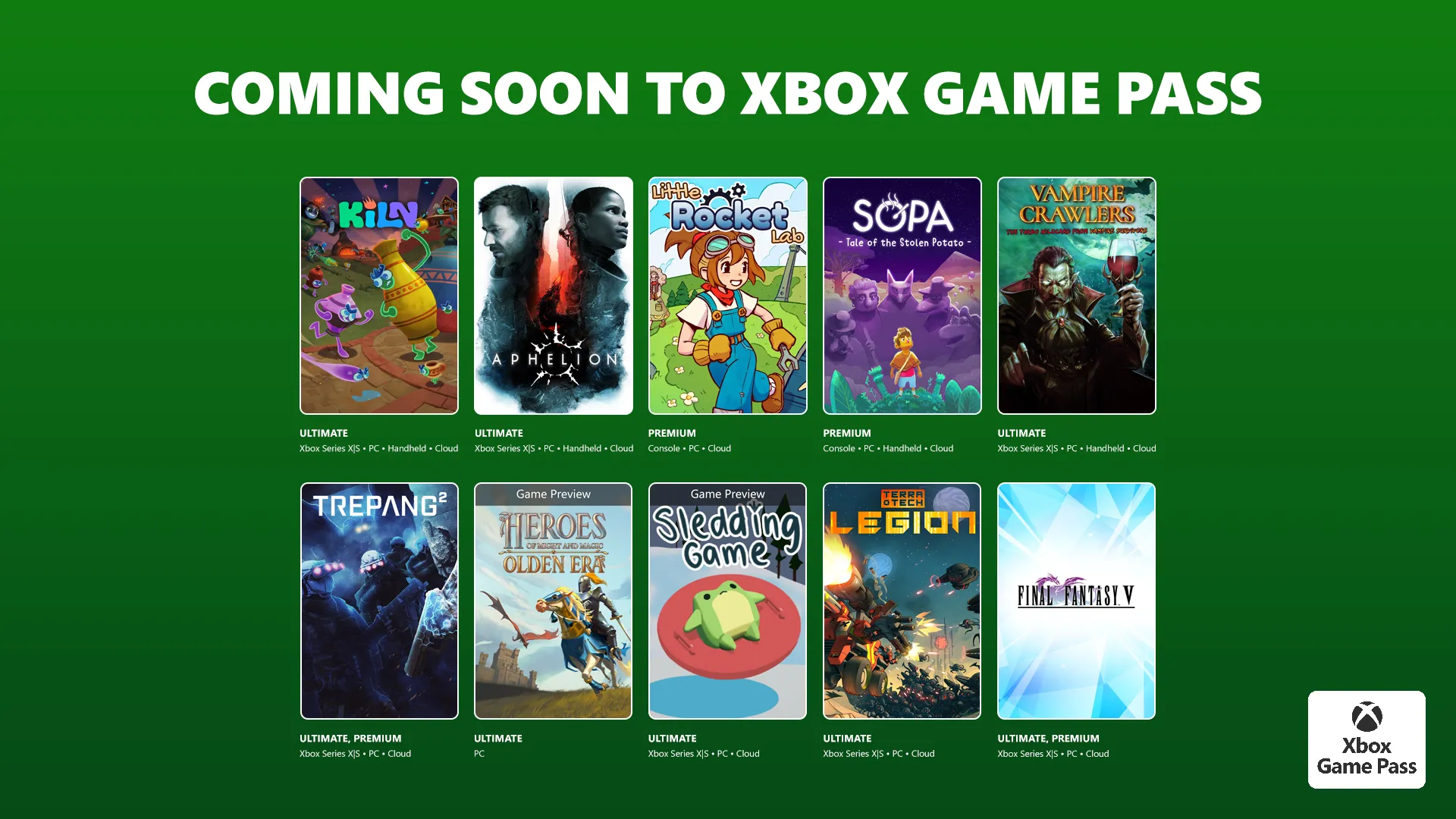 Official Xbox Game Pass Wave 2 artwork used for the April 2026 lineup update.