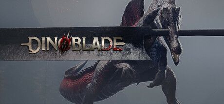 Official Dinoblade Steam header art showing the action RPG's dinosaur combat setup.