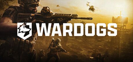 Official WARDOGS Steam header art showing soldiers, vehicles, and a large-scale battlefield.