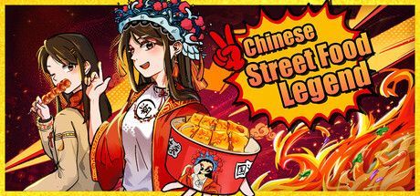 Official Chinese Street Food Legend header art showing the game's night-market food stall and its bright, cozy street-food style.