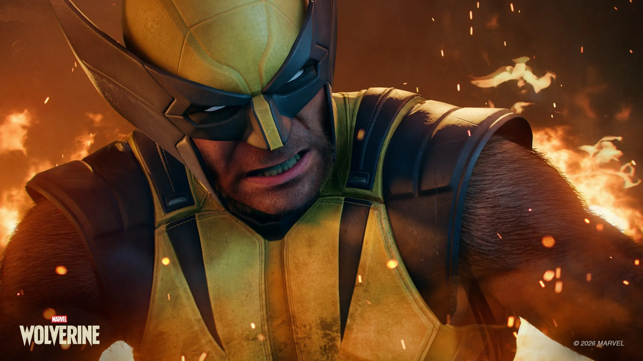Official Marvel's Wolverine image from PlayStation Blog showing Logan in close-up with his claws out.