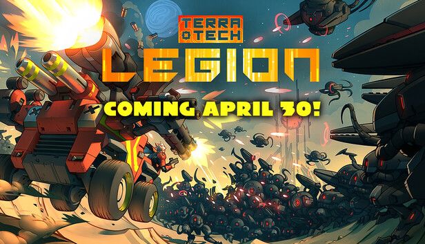 Official TerraTech Legion key art from Steam showing one of the game’s modular combat vehicles.