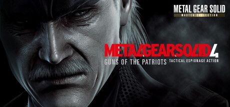 Official Steam header art for Metal Gear Solid 4: Guns of the Patriots - Master Collection Version.