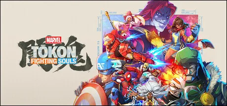 Official MARVEL Tokon: Fighting Souls Steam header art showing several Marvel fighters.