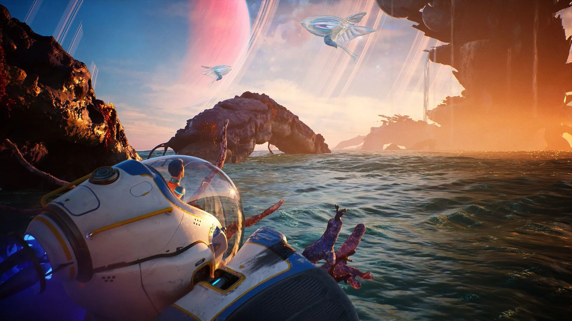 Official Subnautica 2 cinematic-launch artwork from Unknown Worlds used for the Early Access launch watch package.
