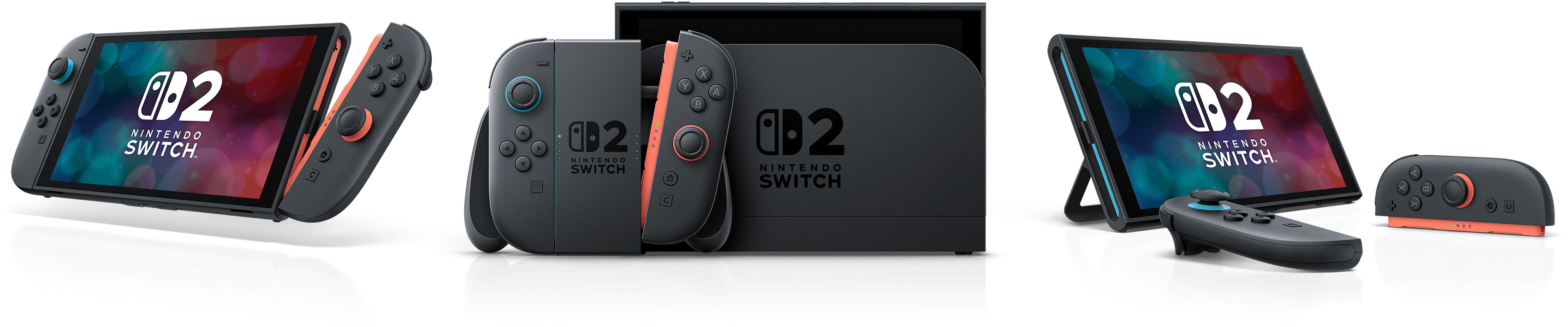 Official Nintendo Switch 2 hardware image from Nintendo showing the console in its retail presentation.