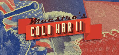 Official Maestro's Cold War 2 Steam header art showing the strategy game's Cold War world map presentation.