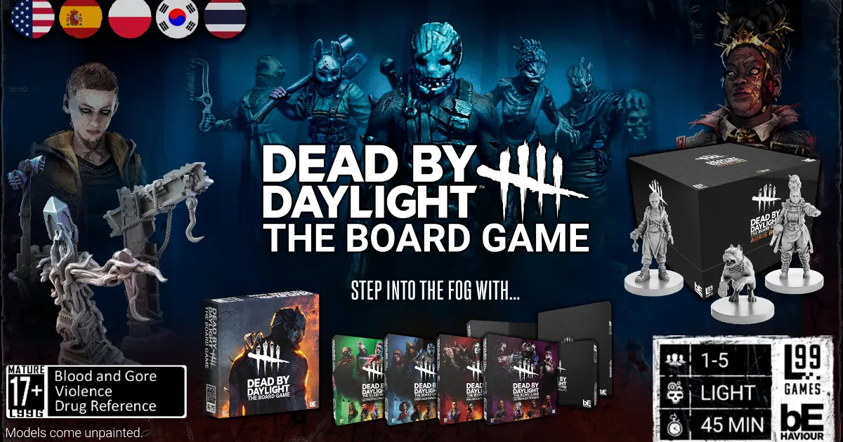 Official Dead by Daylight: The Board Game Auris Box campaign art from Level 99 Games.