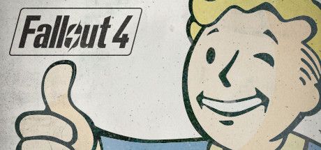 Official Fallout 4 Steam header art showing the game's power armor branding.