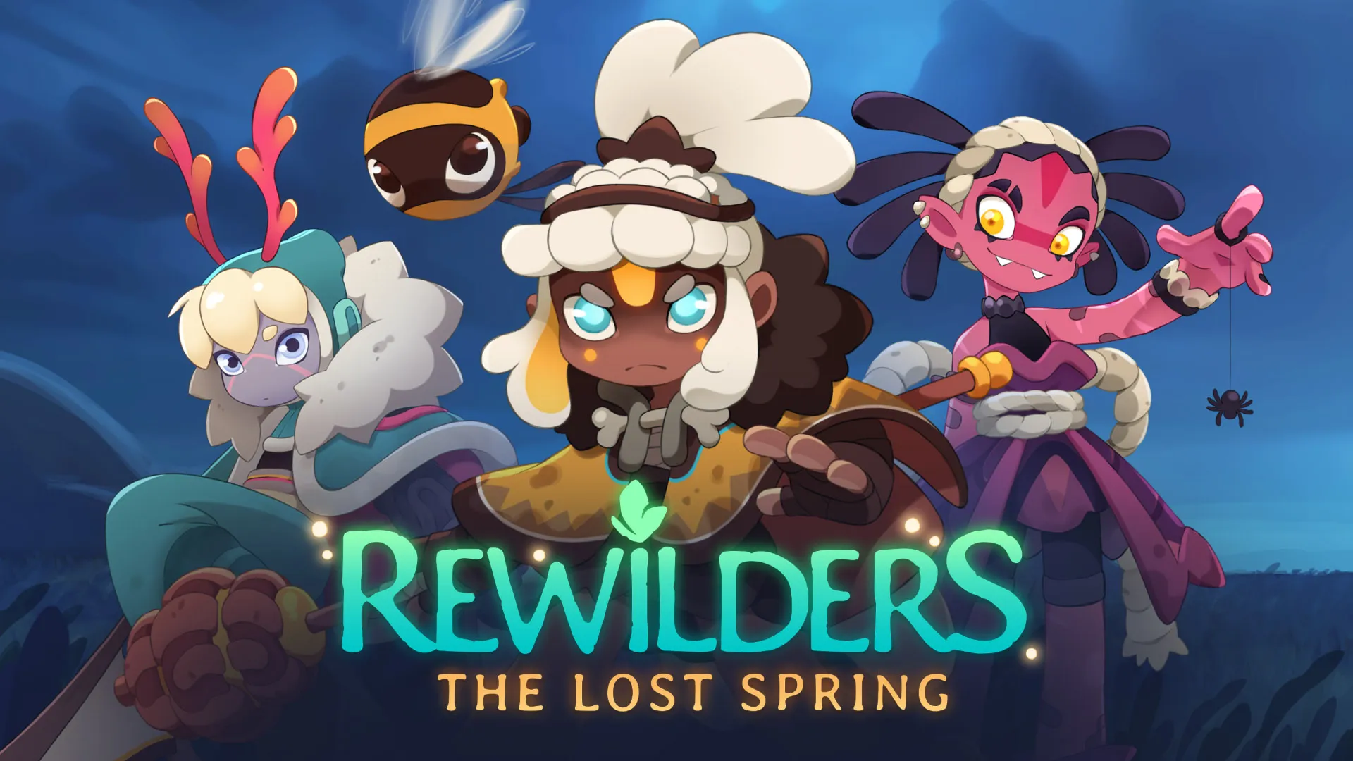 Official Rewilders: The Lost Spring key art showing Abi in a broken natural world.