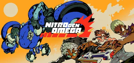 Official NITRO GEN OMEGA key art showing the anime-inspired mech tactics game from DESTINYbit.
