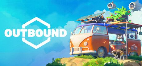 Official Outbound key art from Steam showing the cozy camper-van survival game from Square Glade Games.