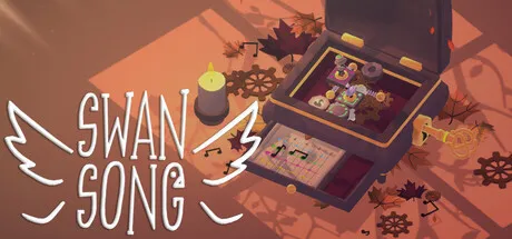 Official Swan Song header art from Steam showing the game's music-box puzzle world and small swan.