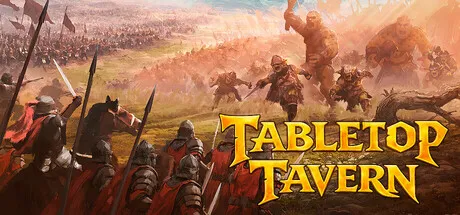Official Tabletop Tavern Steam header art showing miniature-style fantasy units gathered around a tabletop battle scene.