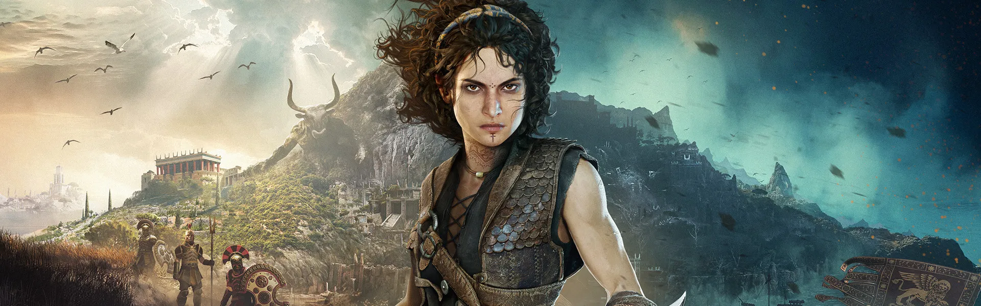Official Resonance: A Plague Tale Legacy key art showing Sophia against the Minotaur's Island backdrop.
