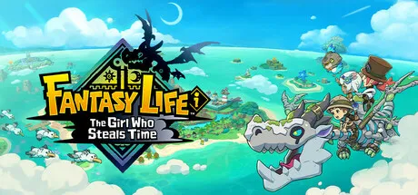 Official Fantasy Life i Steam header art showing the main cast in the bright island RPG world.