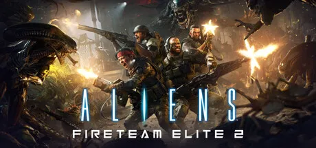 Official Aliens: Fireteam Elite 2 key art showing a xenomorph attack against Colonial Marines.