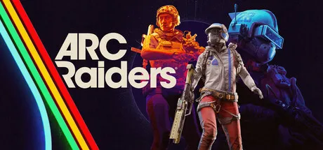 Official ARC Raiders Steam header art showing the game's title above three armed characters.