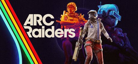 Official ARC Raiders Steam header art showing the game's title above three armed characters.