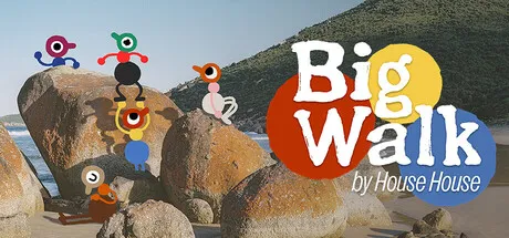 Official Big Walk Steam header art showing the game's round-limbed characters in a bright outdoor scene.
