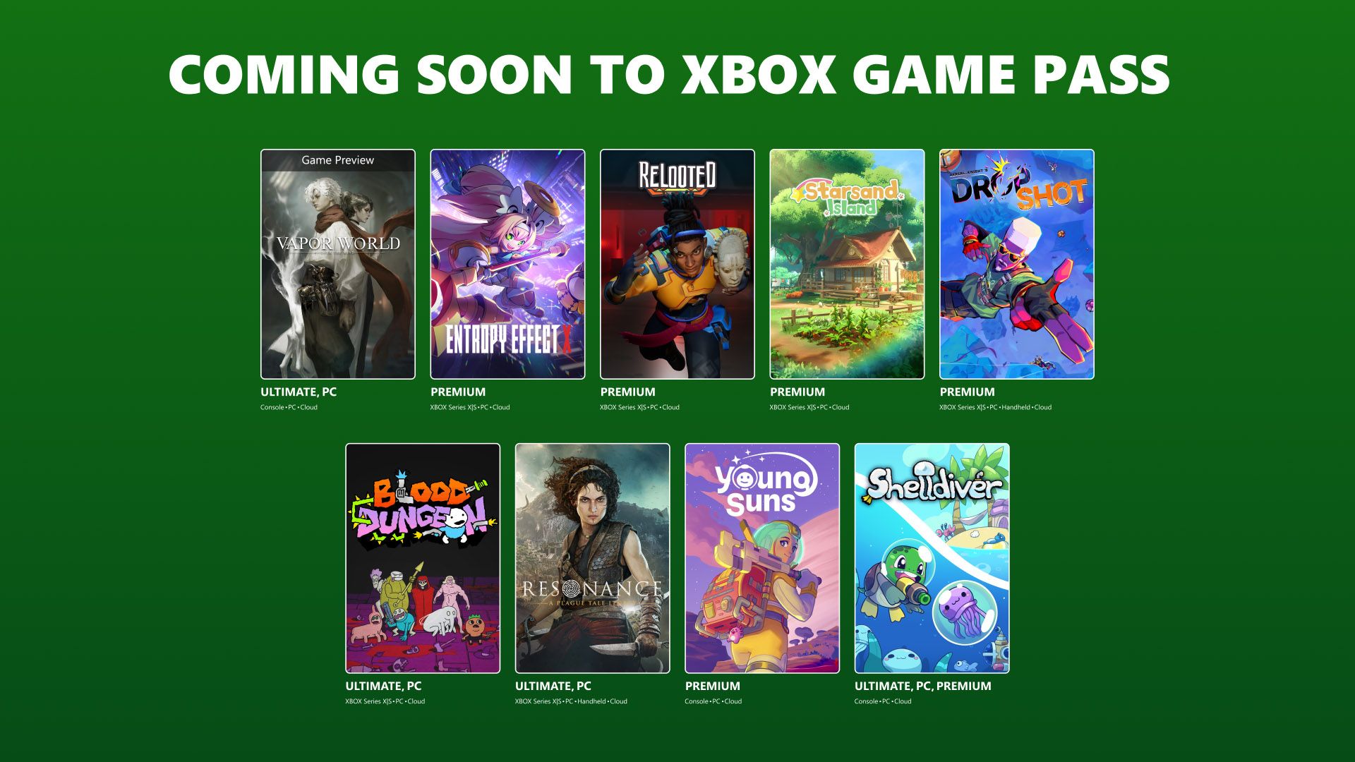 Official Xbox artwork for the August 2026 Game Pass Wave 2 lineup update.