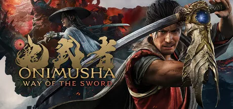 Official Onimusha: Way of the Sword Steam header image showing Miyamoto Musashi against a dark fantasy backdrop.