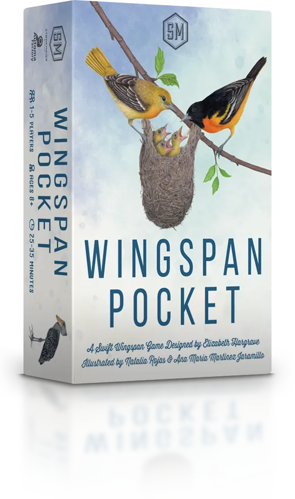 Official Wingspan Pocket box render from Stonemaier Games.