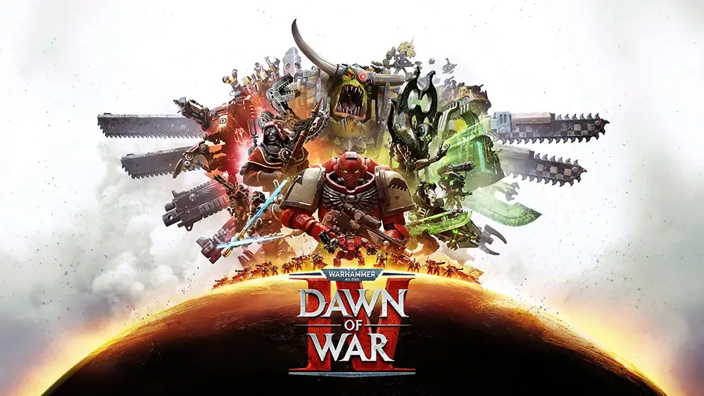 Official Warhammer 40,000: Dawn of War IV key art from Deep Silver.
