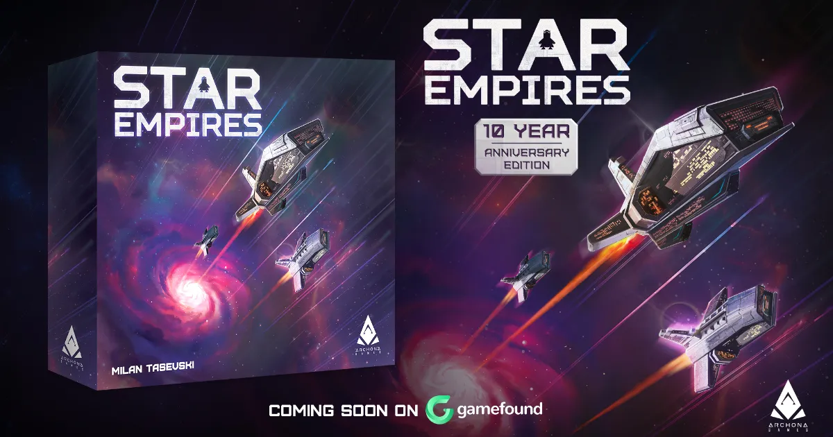 Oficjalna grafika kampanii Star Empires 10 Year Anniversary Edition od Archona Games.