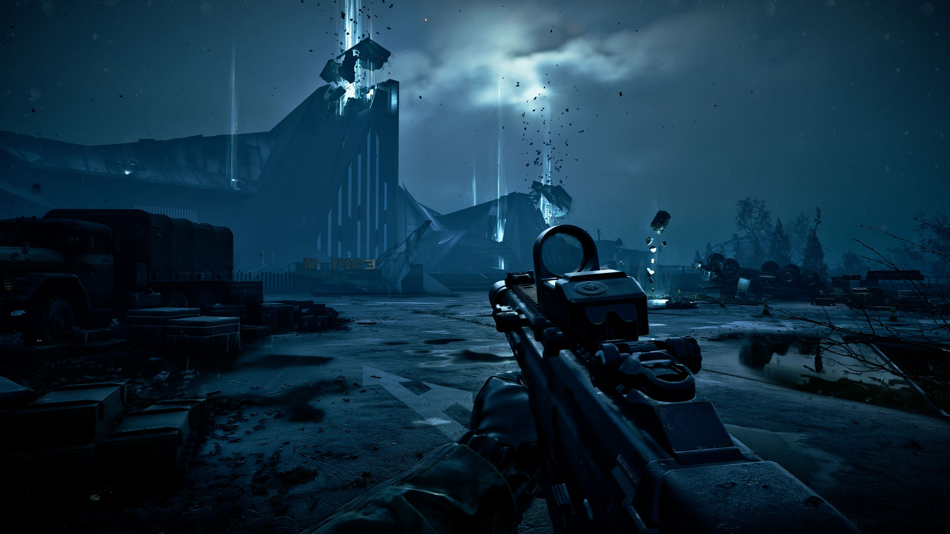 Official STALKER 2: Cost of Hope screenshot showing one of the expansion environments revealed by Xbox.