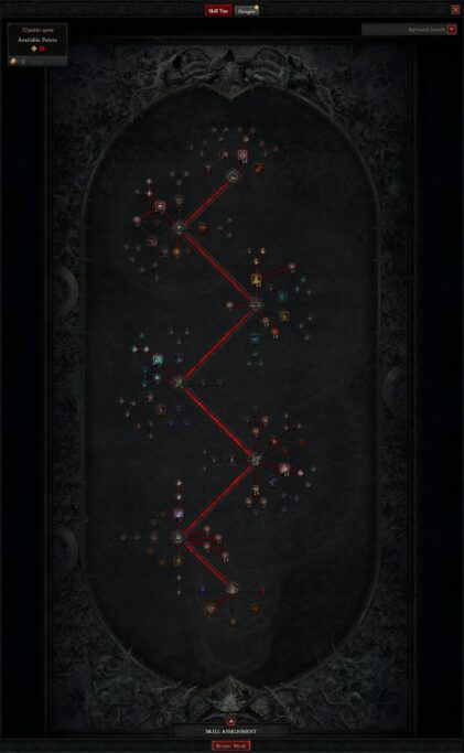 Official Diablo IV image showing the old skill tree structure before the branching overhaul.
