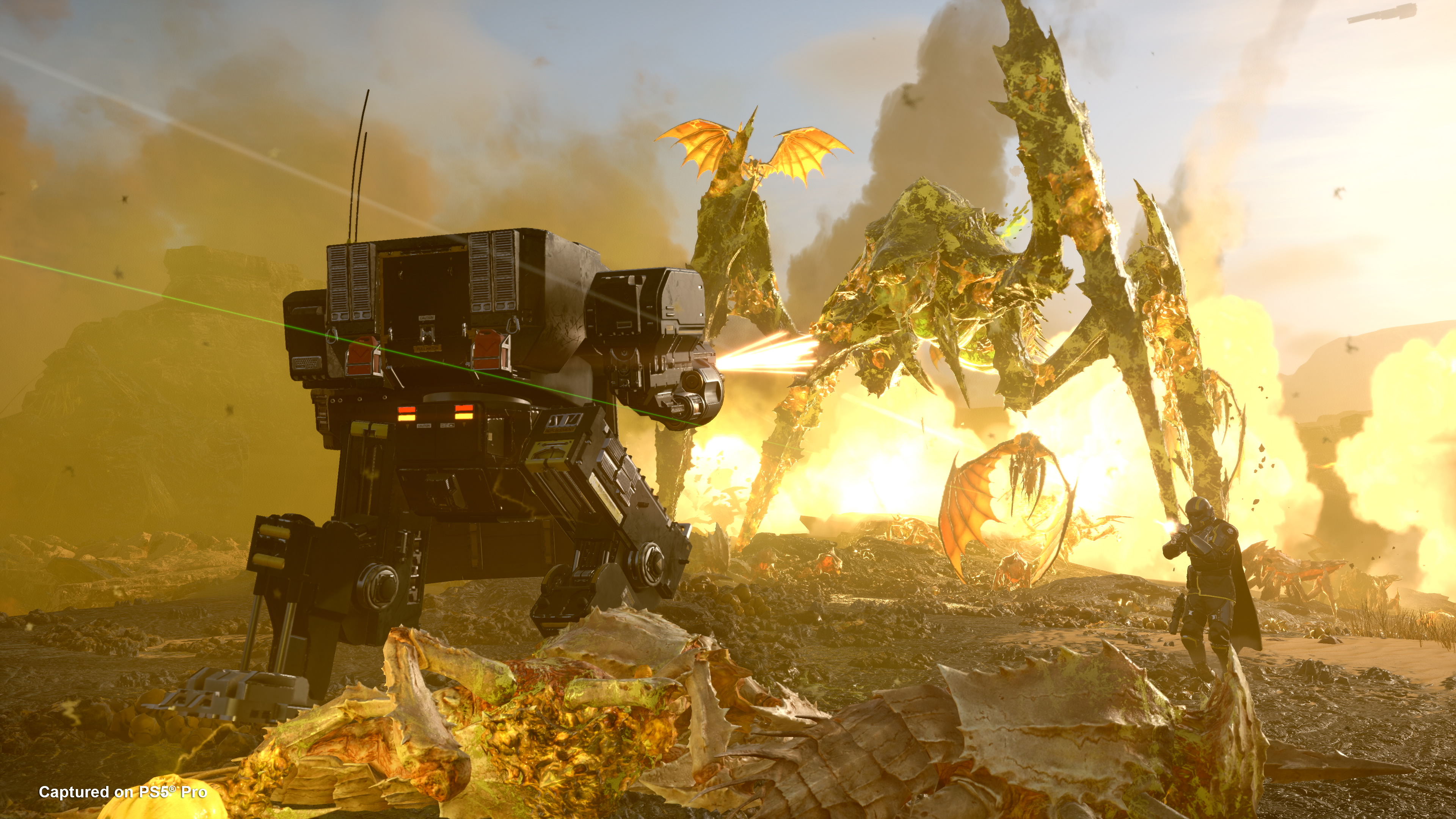 Official Helldivers 2 Exo Experts image showing one of the new Exosuits included in the April 28 Warbond.