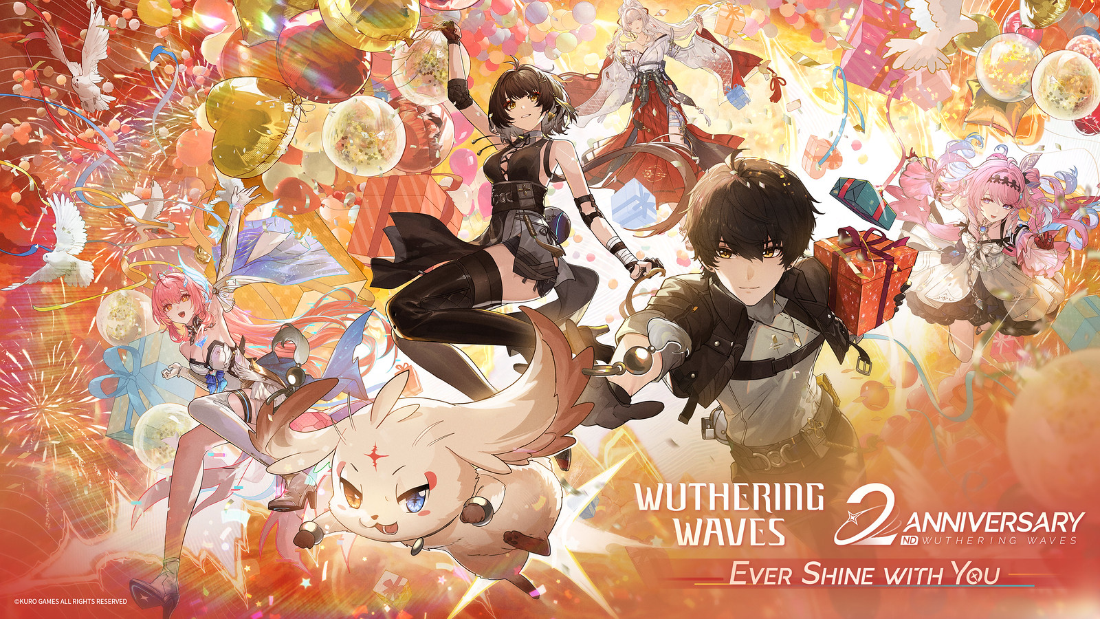 Official Wuthering Waves Version 3.3 image showing the new 5-star Resonators Hiyuki and Denia.