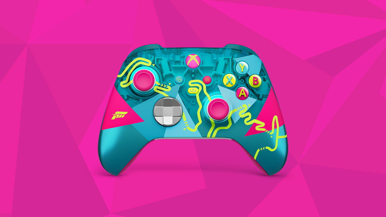 Oficjalne zdjęcie produktowe limitowanego kontrolera Forza Horizon 6 od Xboxa.