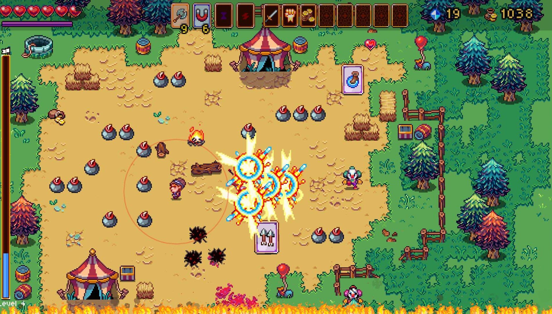 Official Death by Scrolling Xbox screenshot showing the game\'s climbing combat and enemy-packed screen.