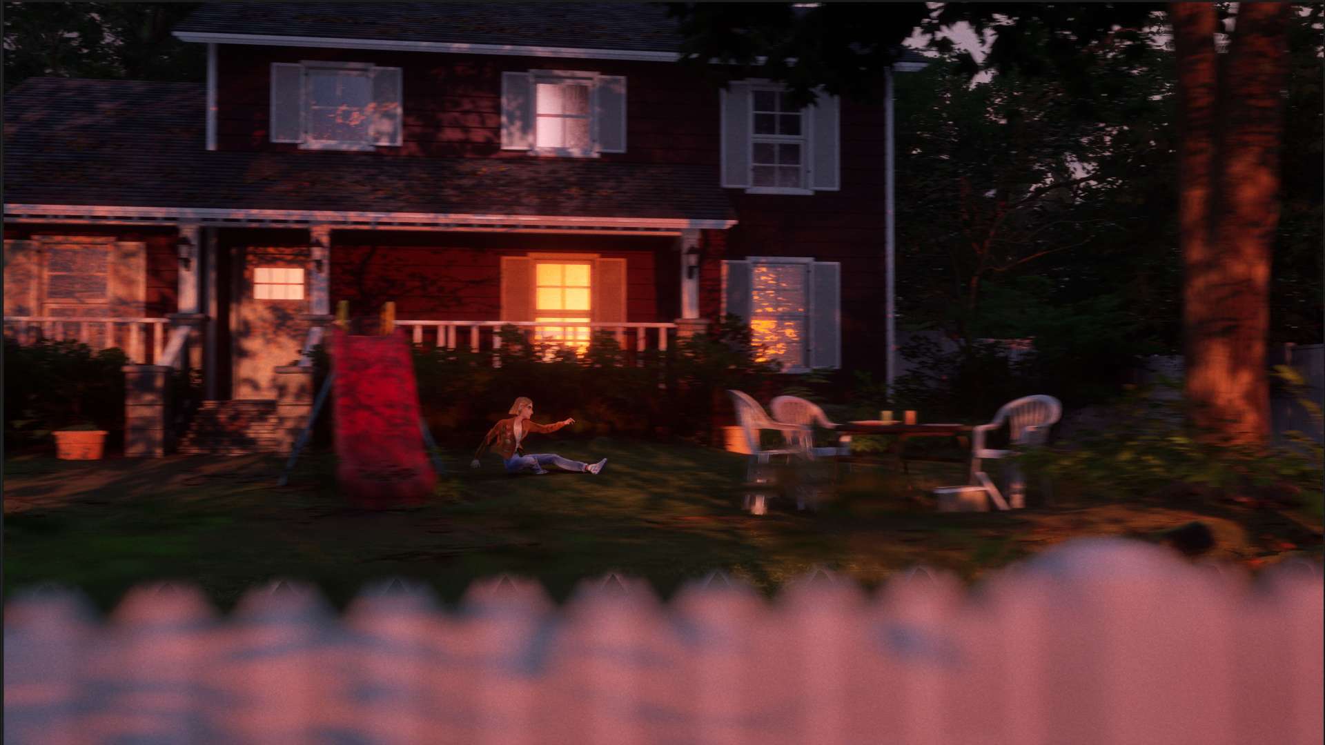 Official Mixtape screenshot from Annapurna showing the game's stylized teenage road-trip atmosphere.