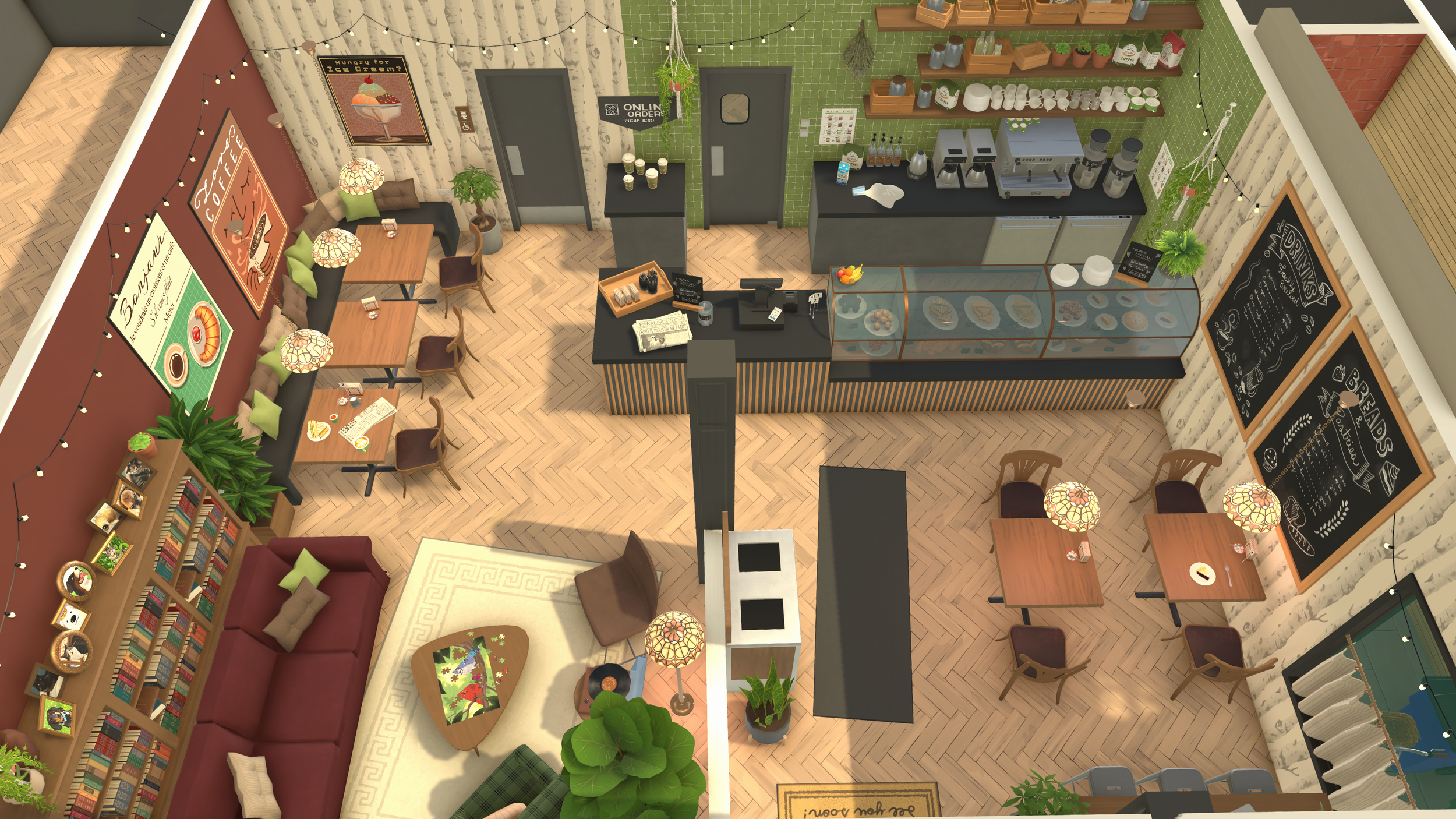 Official Paralives screenshot showing the game's build mode and flexible house-design tools.