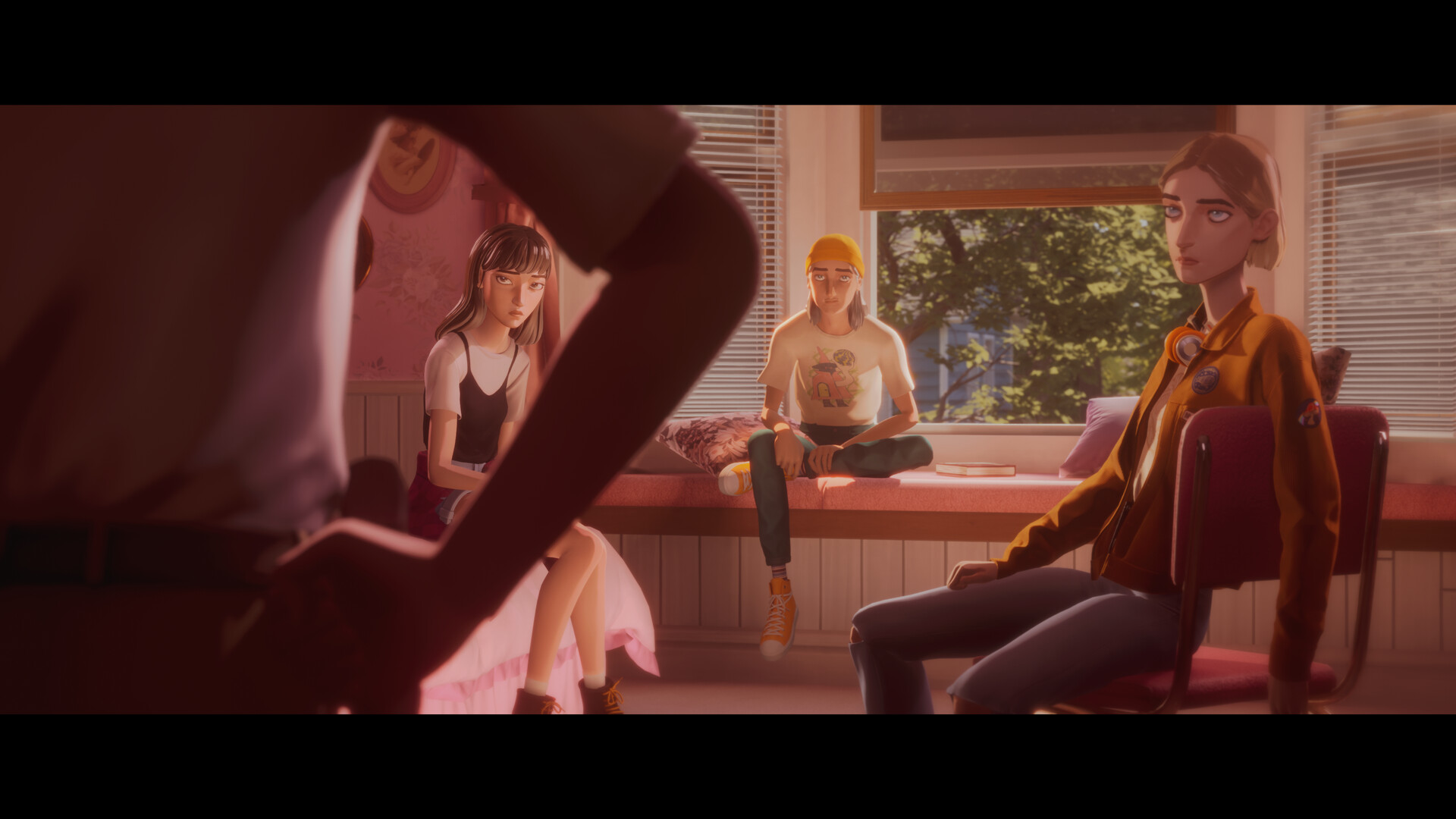 Official Mixtape screenshot showing the game\'s neon-lit coming-of-age road-trip atmosphere.